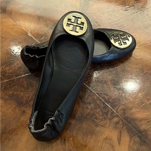 Tory Burch Black Flats